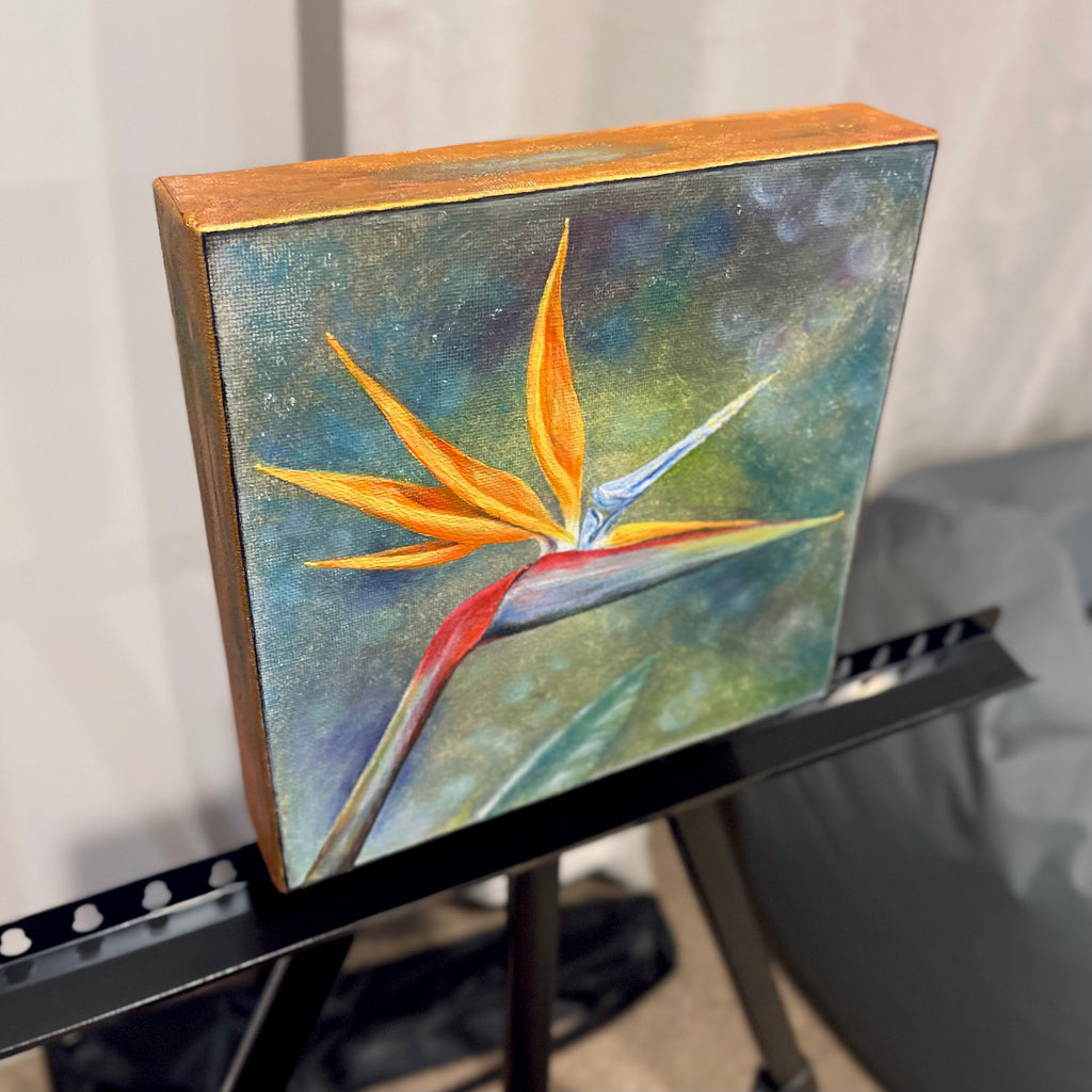 Flight - Original Acrylic painting on canvas, 20x20cm