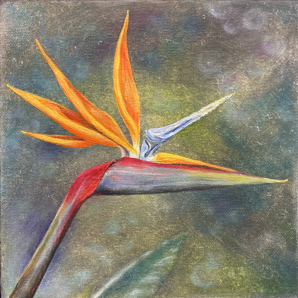 Flight - Original Acrylic painting on canvas, 20x20cm